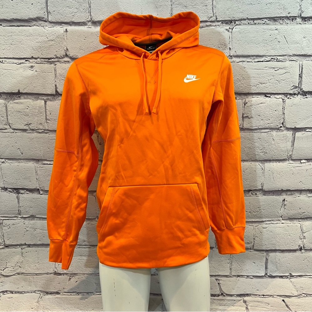 Nike Sportswear Therma Fleece Training Bright Orange Pullover Hoodie Mens 2XL